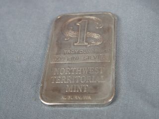 Northwest Territorial 1 Troy Ounce Silver Bar photo