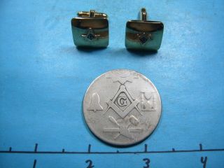 1956 Masons Masonic Vintage Silver Round With Cuff Links Rare To Find photo