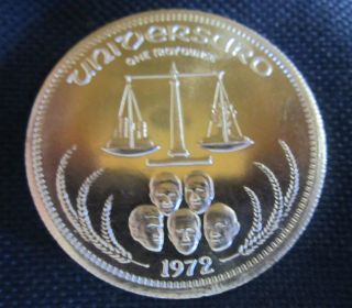 1972 Universuro 1 Troy Oz Silver Coin photo