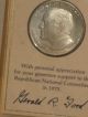 Gerald R Ford Sterling Silver 1975 Commemorative Rnc Medal In Case W/signature Silver photo 2