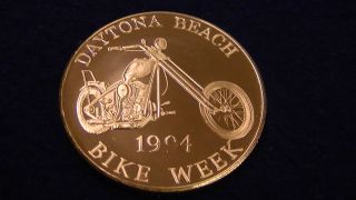 1994 Daytona Beach Bike Week One Troy Ounce Oz 999 Fine Silver Eagle Motorcycle photo