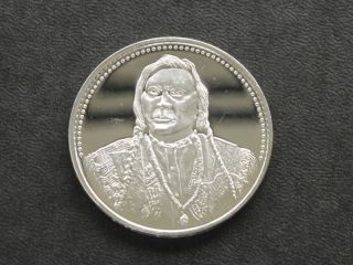 Ouray Ute Indian 1820 - 1880 Silver Art Round A7644 photo