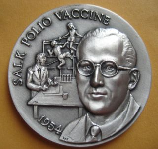 14 Longines Symphonette Sterling Silver Salk Polio Medal Great American Triumph photo