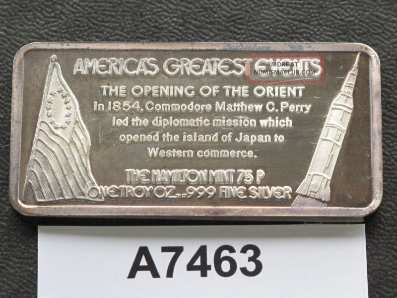 Commodore Perry Silver Art Bar Hamilton A7463