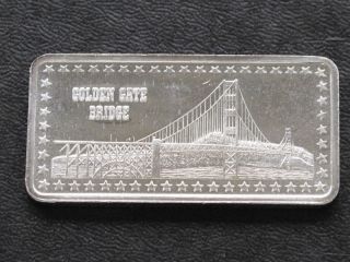 Golden Gate Bridge Silver Art Bar Hamilton A6442 photo