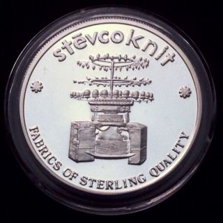 Rare 1976 Engelhard Stevcoknit 1 - Troy Ounce.  999 Fine Silver Round photo