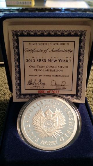 The Number 1 Silver Bullet Silver Sheild Members Only Years Coin photo