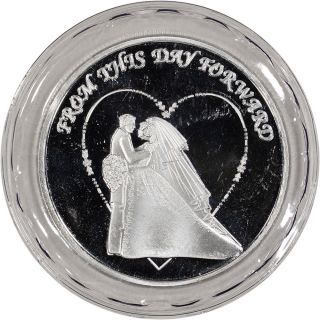 2014 Silver 1 Oz.  Medallion - Wedding - From This Day Forward photo