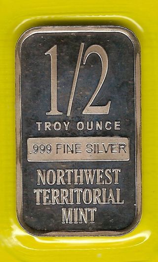 Northwest Territorial 1/2 Troy Oz. .  999 Fine Silver Art Bar photo