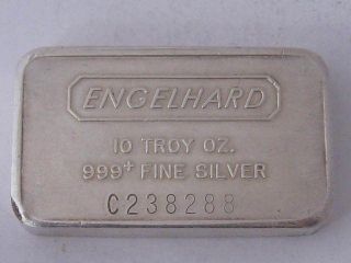 Engelhard Silver Bar 10oz Ounce.  999 photo