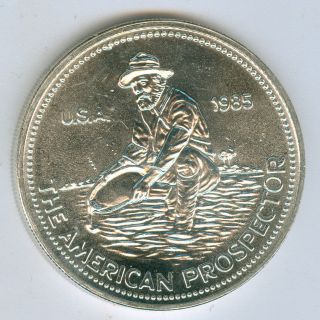 1985 American Prospector 1 Ounce Silver Round + Engelhard + Usa + photo
