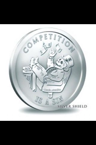 Pre 2 Competition Is A Sin 1 Oz Silver Round Silver Shield photo