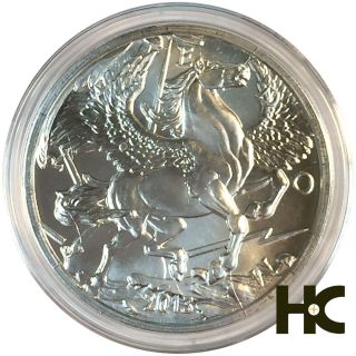 Encapsulated 1 Oz Silver Pegasus Medallion. .  999 Fine Silver Round. photo