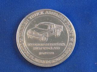 1999 Dodge Dakota Chrysler Uaw Silver Art Medal B5020 photo