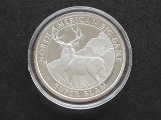 Mule Deer Silver Proof Art Round Medal A5464l photo