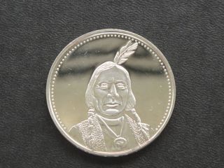 Red Cloud Ogalala Sioux Indian 1822 - 1909 Silver Round A7640 photo