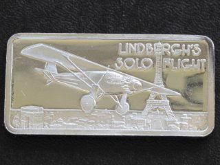 Lindbergh ' S Solo Flight Silver Art Bar Serial 7571 Hamilton C8225 photo