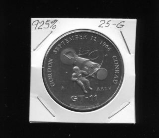 Project Gemini (st - 11) 925% Sterling Silver Medal 74 photo