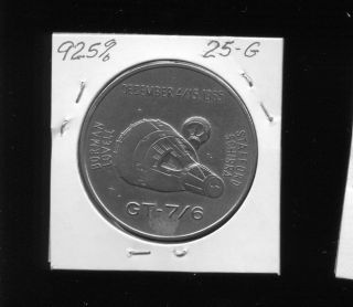 Project Gemini (st 7/6) 925% Sterling Silver Medal 72 photo