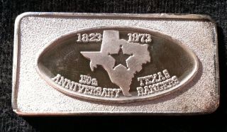 1973 Texas Rangers 150 Years Great Lakes 1 Oz.  999 Silver Bar photo
