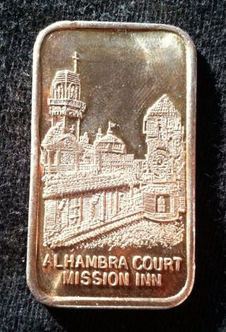 1 Oz Alhambra Court Mission Inn.  999 Fine Silver Bar photo