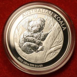 2013 Australian Koala Design 1/2 Oz.  999% Silver Round Bullion Collector Coin photo