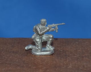 Hand Casted.  999 Fine Silver Italian Wwii Mountain Trooper 0006 photo