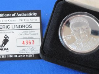 1995 Eric Lindros Proof Silver Art Round Highland E2769 photo