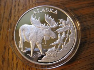 Alaska 1 Oz.  999 Fine Silver 2001 