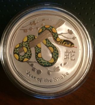 2013 Year Of The Snake One Ounce Silver 0.  999 Fine Plus Bonus photo