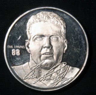 Eric Lindros 1 Oz.  999 Pure Silver Round Highlnd With photo