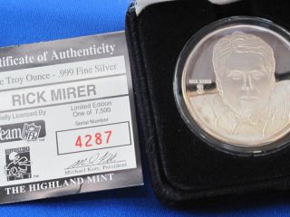 1994 Highland Rick Mirer Proof Silver Art Medal Nfl E2816 photo