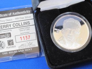 1995 Highland Kerry Collins Proof Silver Art Medal Nfl E2818 photo