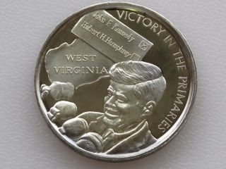Victory In The Primaries Legacy Of John F Kennedy Silver Art Round D1879 photo
