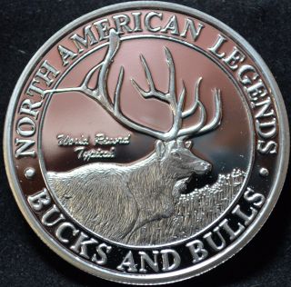 N.  American Hunting Club - Bucks & Bulls - Typical - 1 Troy Ounce 999 Fine 1620 photo