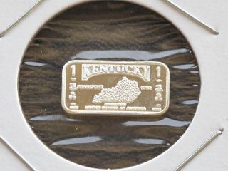 Kentucky 1 Gram Silver Fractional Silver Bar Ingot Delmarva D0779 photo