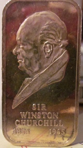 Sir Winston Churchill 1972.  999 Pure Silver Limited Edition 443 Of 2000 photo
