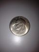 Silver Eisenhower Dollar 1971 Coin Round One Dollar Us Eagle Silver photo 1