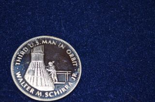 1969 Mercury Viii Walter Schirra Danbury Men In Space Silver Medal photo