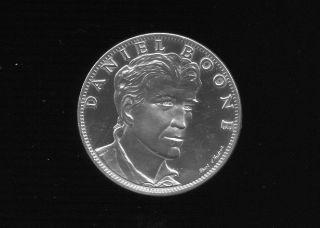 1967 Daniel Boone Sterling Silver Medal 110 photo