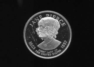 Jane Pierce 925% Sterling Silver Medal 114 photo