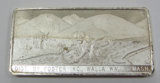 Rare 1970 Foster Inc.  1 Oz.  999 Fine Silver Art Bar 