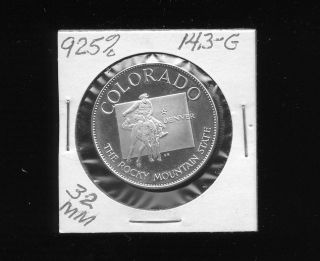 1970 States Of The Union (colorado) Sterling Silver Medal 117 photo