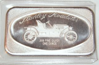 Stanley Roadster 1 Oz.  999 Pure Silver Bar.  Classic Car.  Can Be Engraved. photo