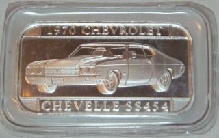 1970 Oldsmobile 4 - 4 - 2 W - 30 1 Oz.  999 Pure Silver Proof Bar.  Can Be Engraved photo