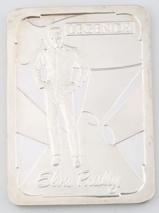. 999 Silver 6.  9 Troy Ounces Elvis Aaron Presley Legends Collectible Bar photo
