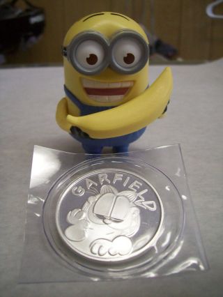 . 999 Fine Silver Coin Troy Oz Garfield photo