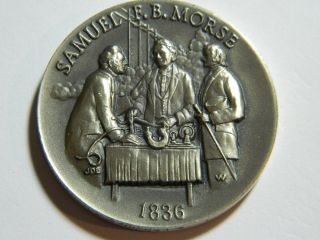 Longines Symphonette - Samuel B Morse Sterling Silver Round 34.  6grams J925 - 1 photo