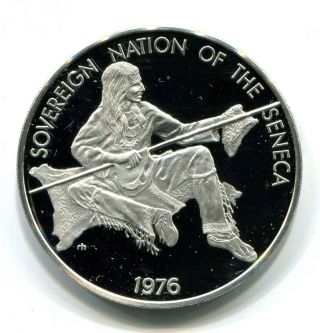 1 Oz Native American Silver Round.  999 - Sovereign Nation Of The Seneca photo