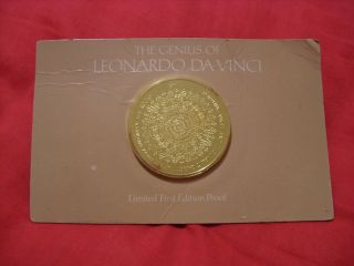 1974 Franklin Limited First Edition Proof Leonardo Da Vinci photo